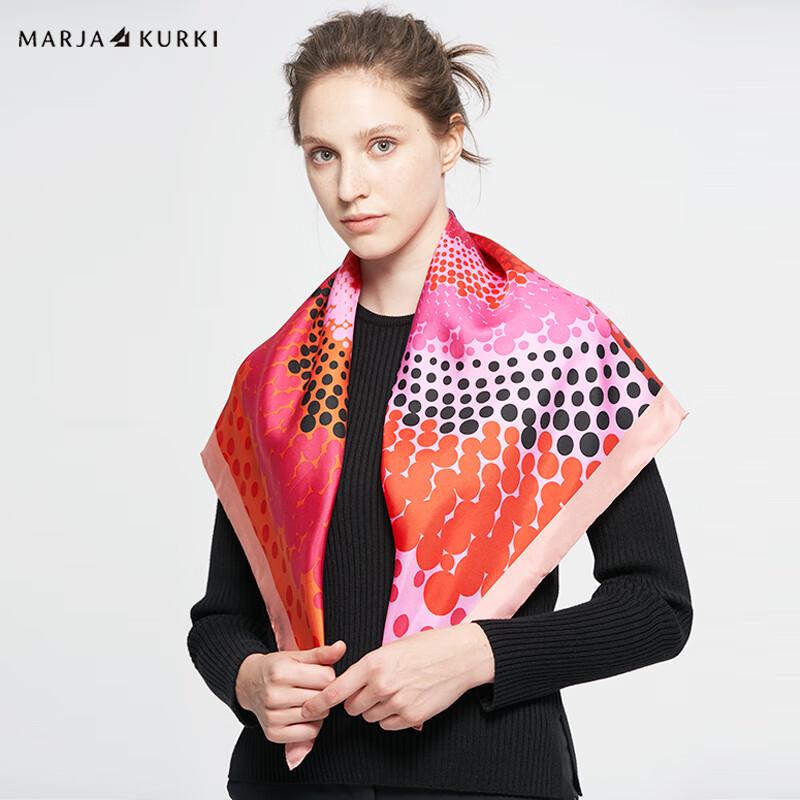 MARJA KURKI 100% Mulberry Silk Large Square Scarf