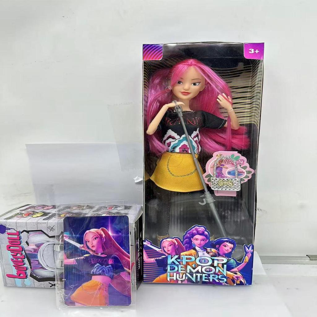 HOT Doll Toys Kpop Demon Hunters Action Figure Toy Rumi Mira Zoey Beautiful Princess Baby Girl Dolls Plastic DIY Toy for Girls