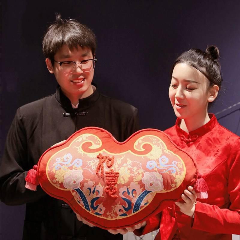 Traditional Chinese Style Feng Shui Cushion Pillow Wedding Sofa Decorative Pillow