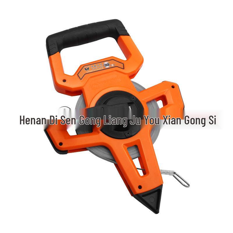 Nylon Ground Stake, 30m & 50m Engineering Measuring Tape, High-Precision Handheld Steel Frame Ruler for Construction Site Measurements 100m Waterproof Leather Tape