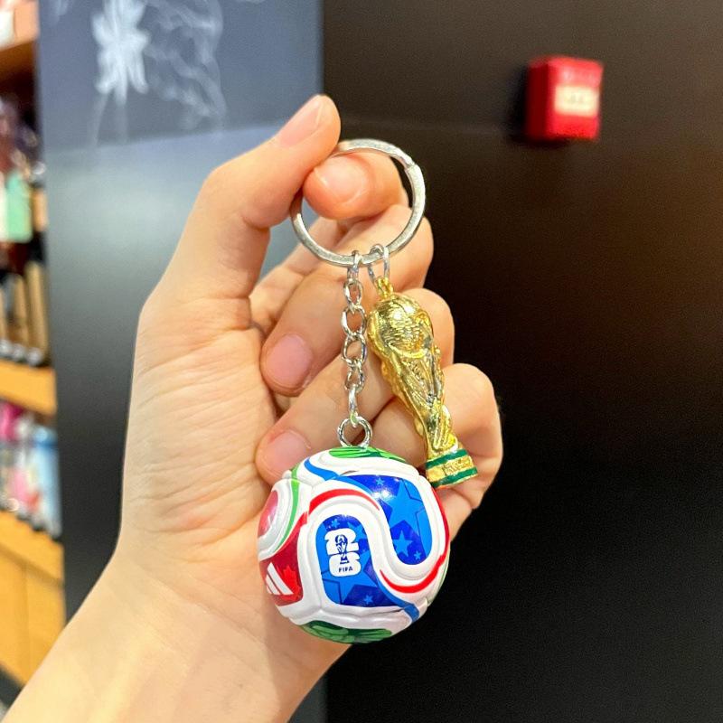 2026 FIFA World Cup Trophy Keychain Metal Keyring Soccer Fan Commemorative Souvenir Pendant