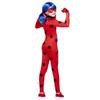 Miraculous Ladybug Costume for Kids, 4-5 Years, with Wig, Mask & Bag, Jumpsuit Style, Cosplay Outfit