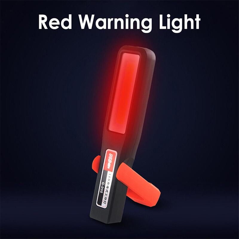 Multifunctional Powerful Cob Led Work Light Portable Rechargeable Flashlight Magnetic Torch Emergency Light Warning Light