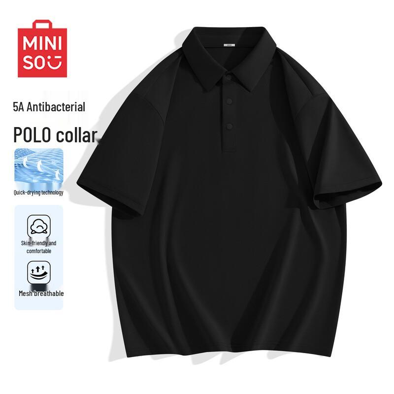 MINISO Men's Quick Dry Mesh Polo Shirt