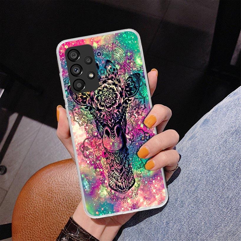 Cute Cartoon Giraffe Animal Phnoe Case for Samsung Galaxy A17 A37 A57 A16 A26 A36 A56 A15 A14 A13 A55 A54 A53 A35 A34 A33 A25 A2