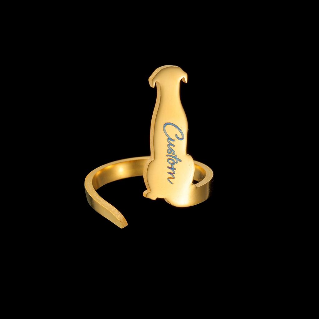 Atoztide Custom Name Ring Unique Personalized Charm Fashion Stainless Steel Letter Gold Color For Women Girlfriend Jewelry Gift