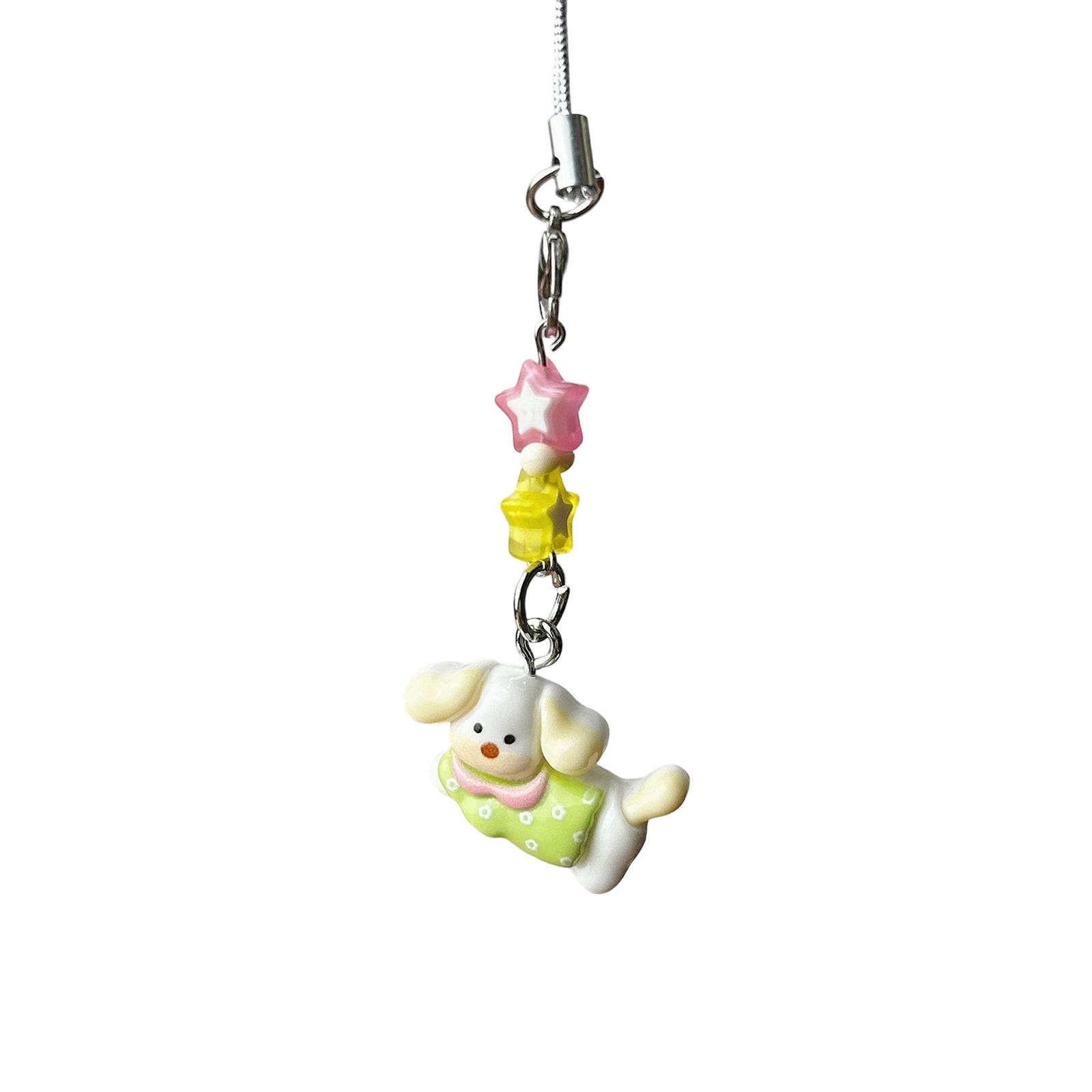 

Прекрасный мультяшный брелок для телефона в виде таксы, милые стили, полимерные материалы, портативный и легко крепится для женщин и студентов зелёный