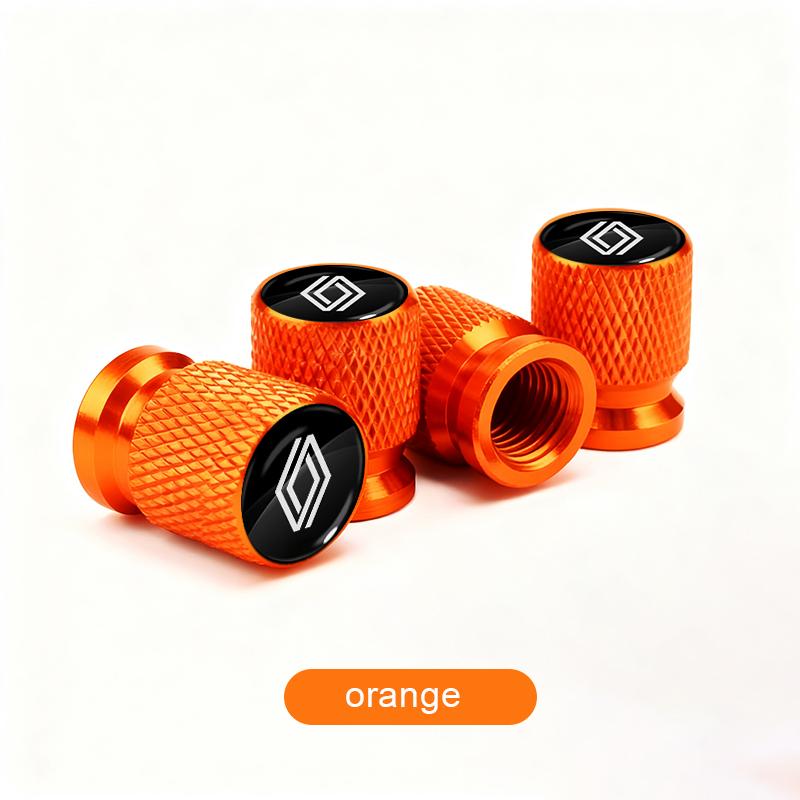 4pcs Car Tire Valve Stems Cap Aluminum Tyre Wheel Stem Air Valve Cover Airdust For Renault Clio Laguna 2 Megane 2 3 Duster Logan