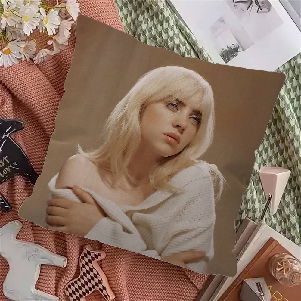 Sångaren Billie EilishS Kudde Animekudde Soffsäng Huvudkudde Överdrag Kuddfodral x cm Mode
