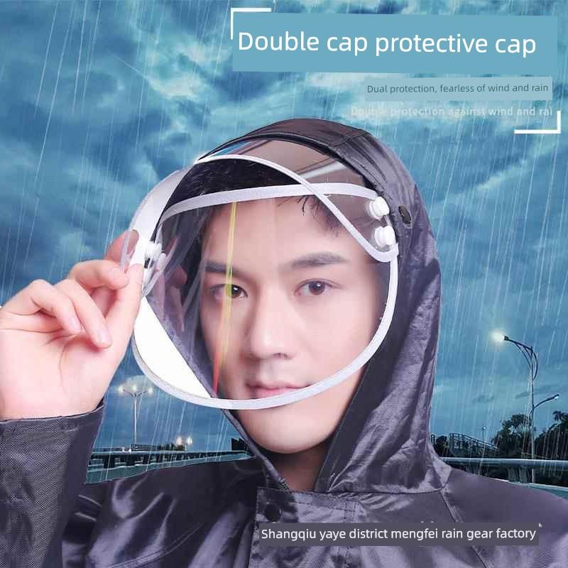 Thickened Motorcycle Raincoat Set Split Adult Reflective Raincoat Outdoor Riding Split Double-Layer Raincoat Rain Pants