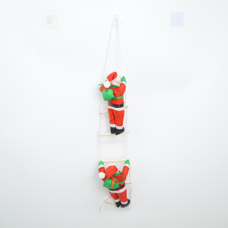 Santa Claus ladder doll pendant, Christmas pendant on window wall