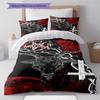 Satan Symbol Pattern Bedding,Quilt Set Quilt Cover Pillowcase Home Birthday Gift (1 * duvet cover + 2 * pillowcase, without core)