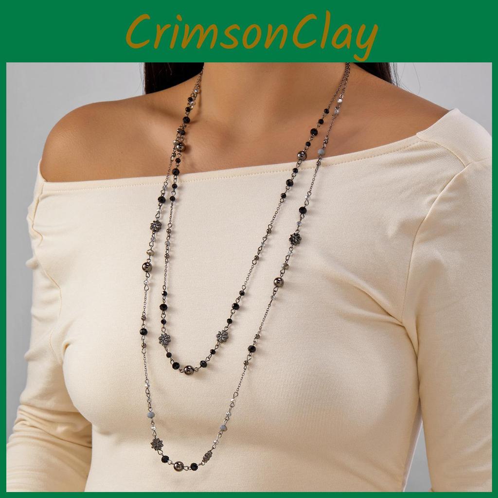 Elegant Necklace Multilayer For Women With Vintage Antique Finish Gift Idea