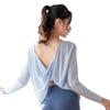 Elegant Backless Long Sleeve Yoga Tops for Women - Perfect for Spring & Autumn Fitness and Dance