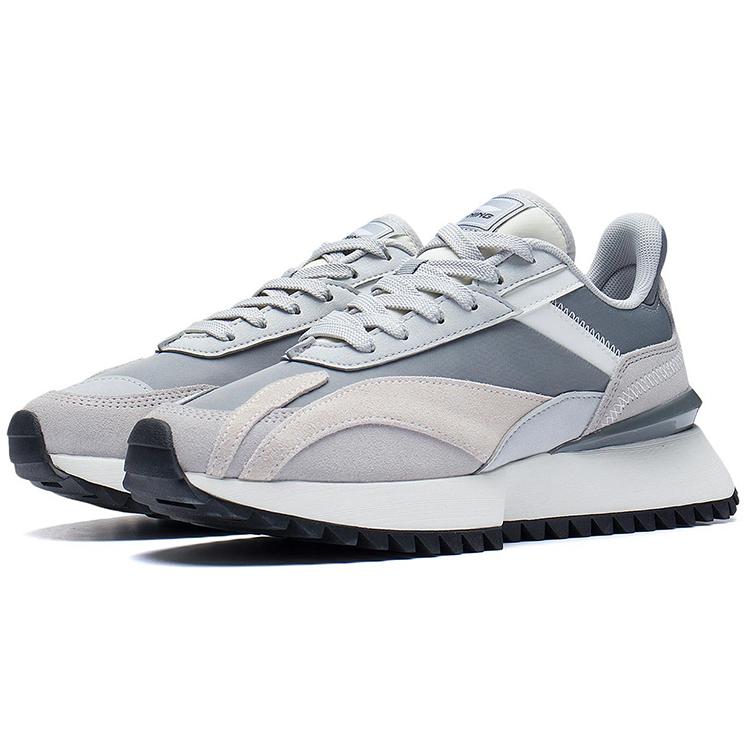 Li Ning Fabric Low top Cushioning Slip Resistant Abrasion Resistant Lightweight Rebound Sports Casual Shoes Women's AGCS262-6