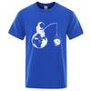 Summer Unisexs Highquality 100 Pure Cotton Fun Astronaut Print Loose Round Neck Short Sleeved Cool Casual Breathable Tshirt