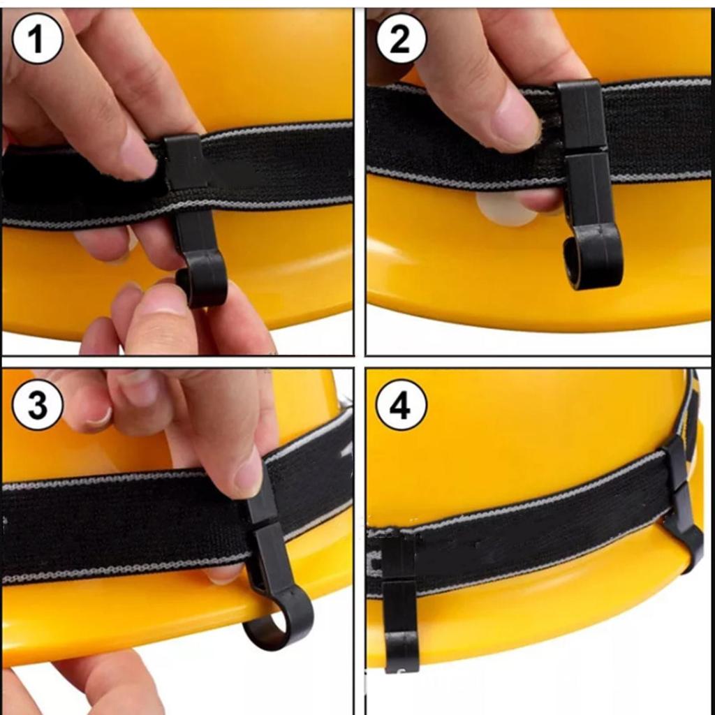 Hard Hat Clips for Headlamp 10-Pieces Headlight Holder Helmet Hooks Hard Hat Gear Attachment for Hard Hat Use in Construction