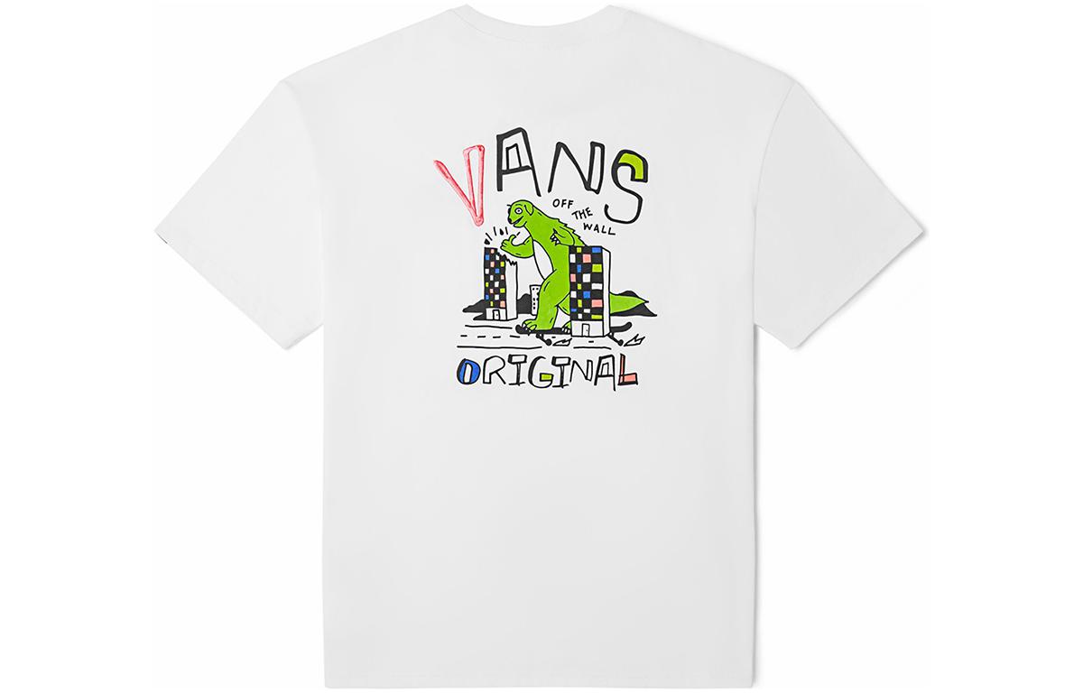 Vans T Shirts Unisex White Crew Neck Moderate Straight Fit VN0A7TPGWHT XL