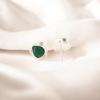 Green Onyx Gemstone Earrings 925 Fine Silver Handmade Jewelry Push Back Studs EE-159-18