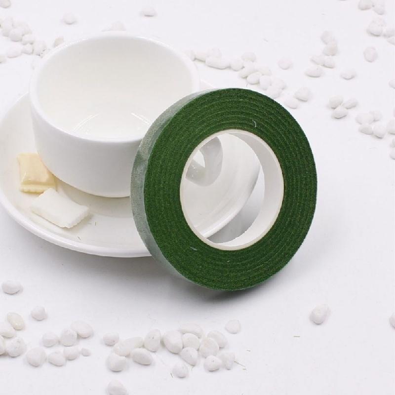 12mm Self-adhesive Green Paper Tape Floral Stem For Garland Wreaths DIY Craft Artificial Silk Flower