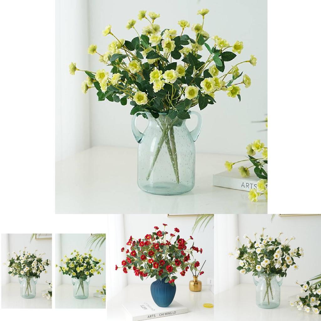 Realistic Silk Rose Bouquet For Home Decor Small Artificial Roses For Wedding Centerpieces