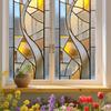 Geometric Window Privacy Film Stained Glass Style Privacy Protection Film Frosted Static Cling Waterproof Privacy Film for Bathroom Bedroom Kitchen