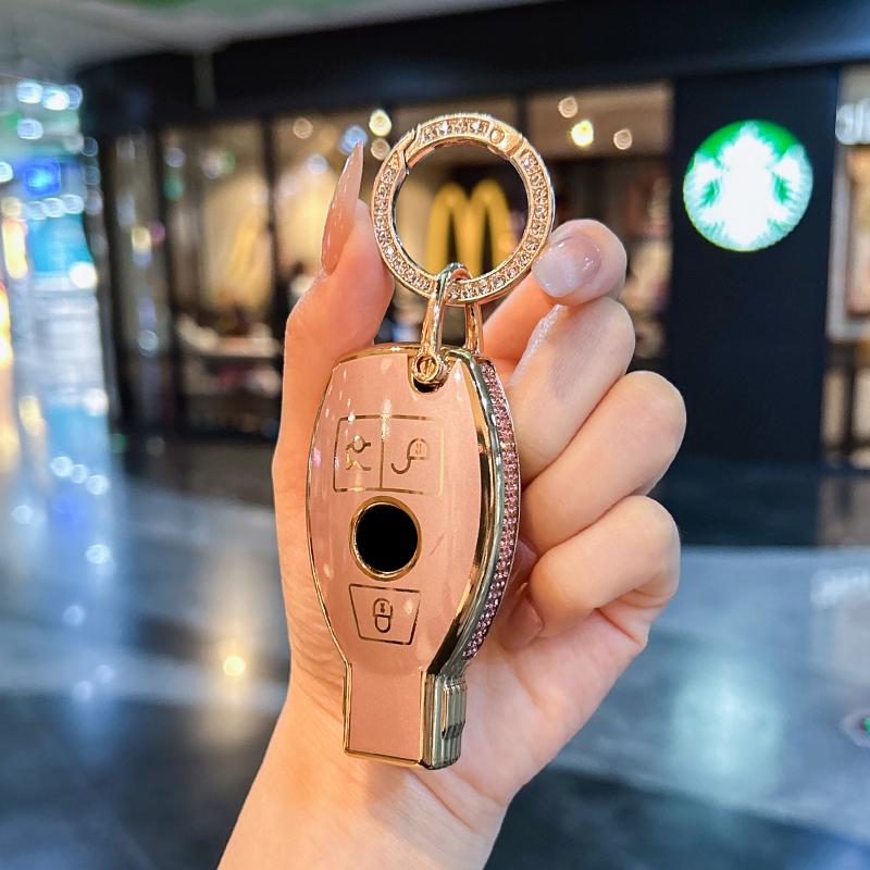 For Mercedes Benz keycase C E A B S Class GLE GLA GLB GLC GLS AMG Car key bag exquisite durable car accessories Car Key Case