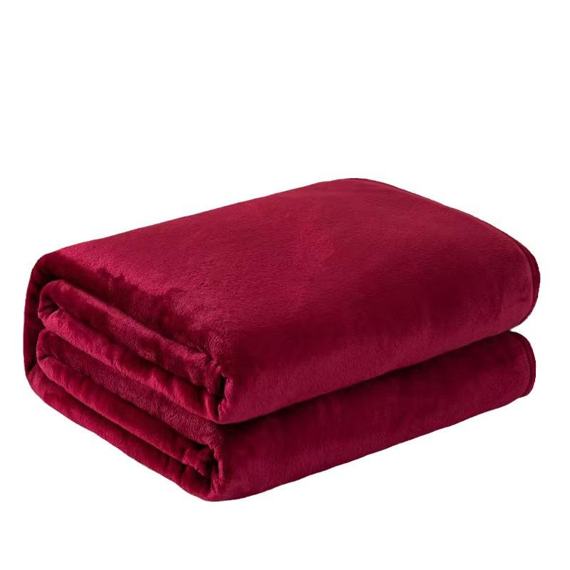 Coperta in Flanella Peluche Monocolore - Caldo Lenzuolo in Pile Corallo e Coperta per Pisolino