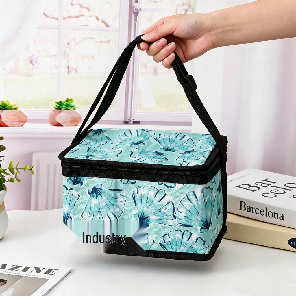 Oxford Cloth Insulated Outdoor Lunch Bag - Handheld Cold Storage Picnic and Takeaway Bag