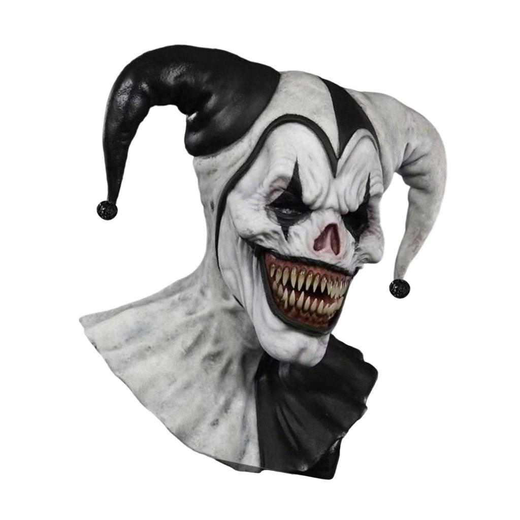 Friendly Latex Full Head Clown Mask Adult Size Ventilated Design for Costume Balls and Haunted Houses
