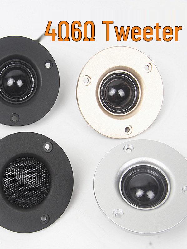 

3-дюймовый черный твитер для акустической системы аудиофильского класса с 25-жильным шелковым диффузором 6Ω Gold Tweeter