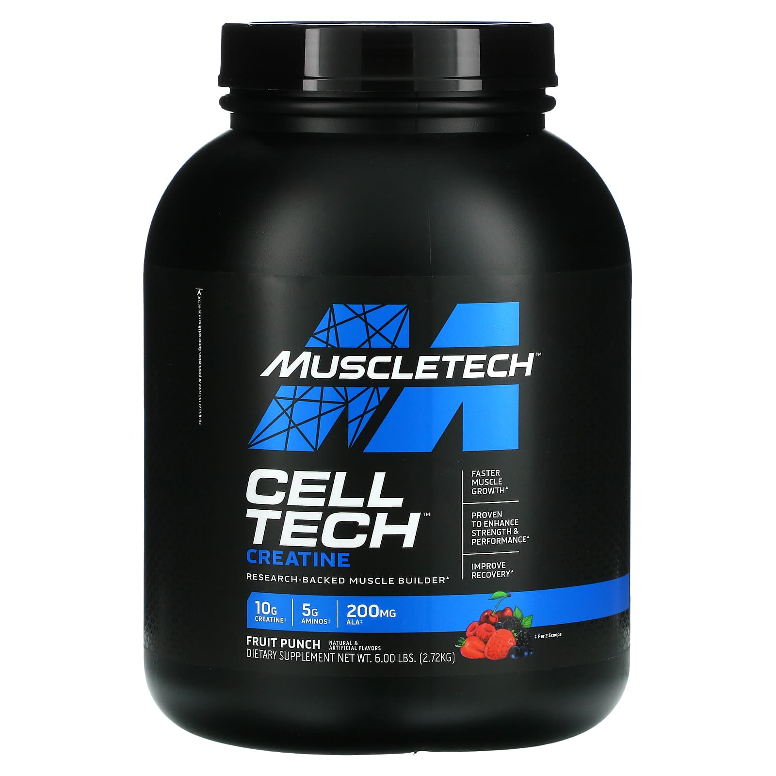 

MuscleTech, Performance Series, CELL-TECH, Most Powerful Creatine Formula, Fruit Punch, 6.00 lbs (2.72 kg)