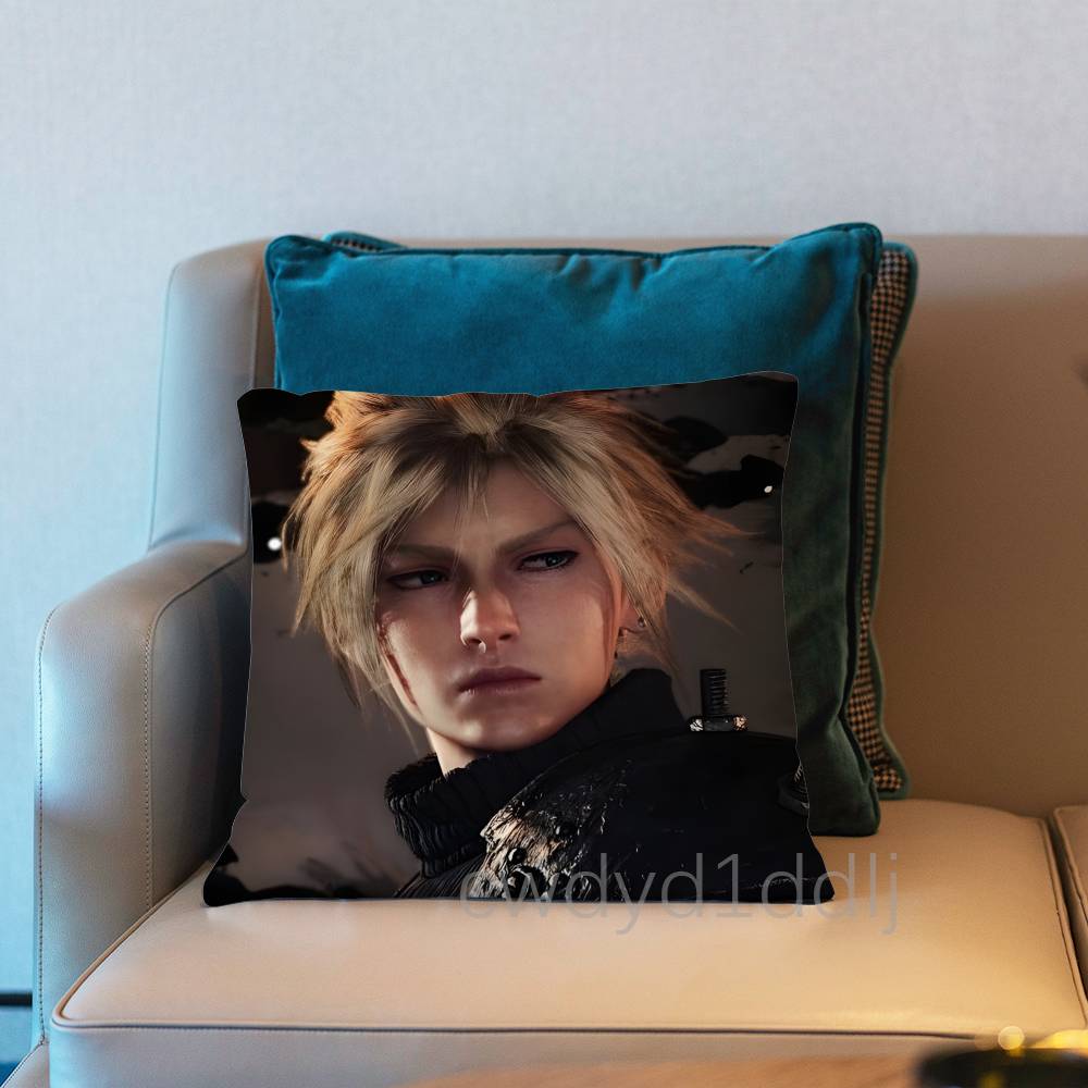 FFinal Fantasy VII Cloud Cushion Cover Pillow Cover Decor Pillowcase Printed Cushion Case For Couch