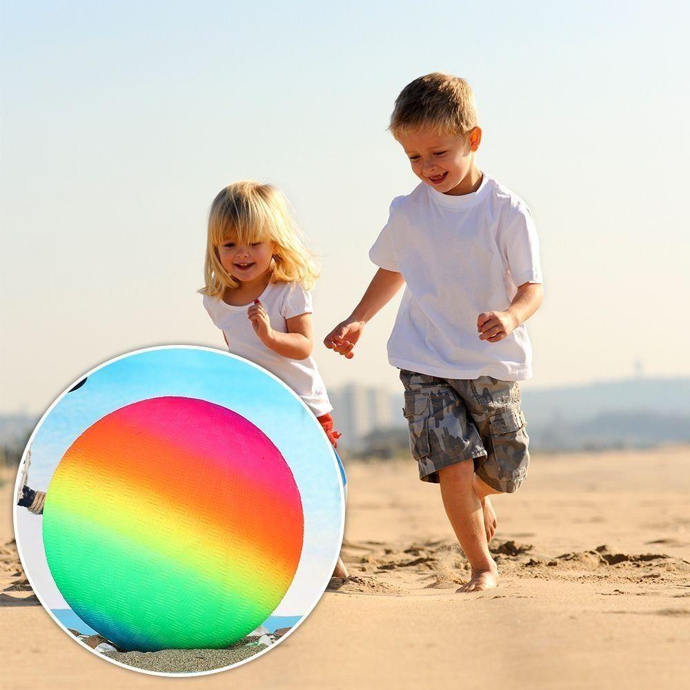 Toy Water Game Balloon Inflatable Football Toy PVC Playthings Rainbow Football Beach Rainbow Balls
