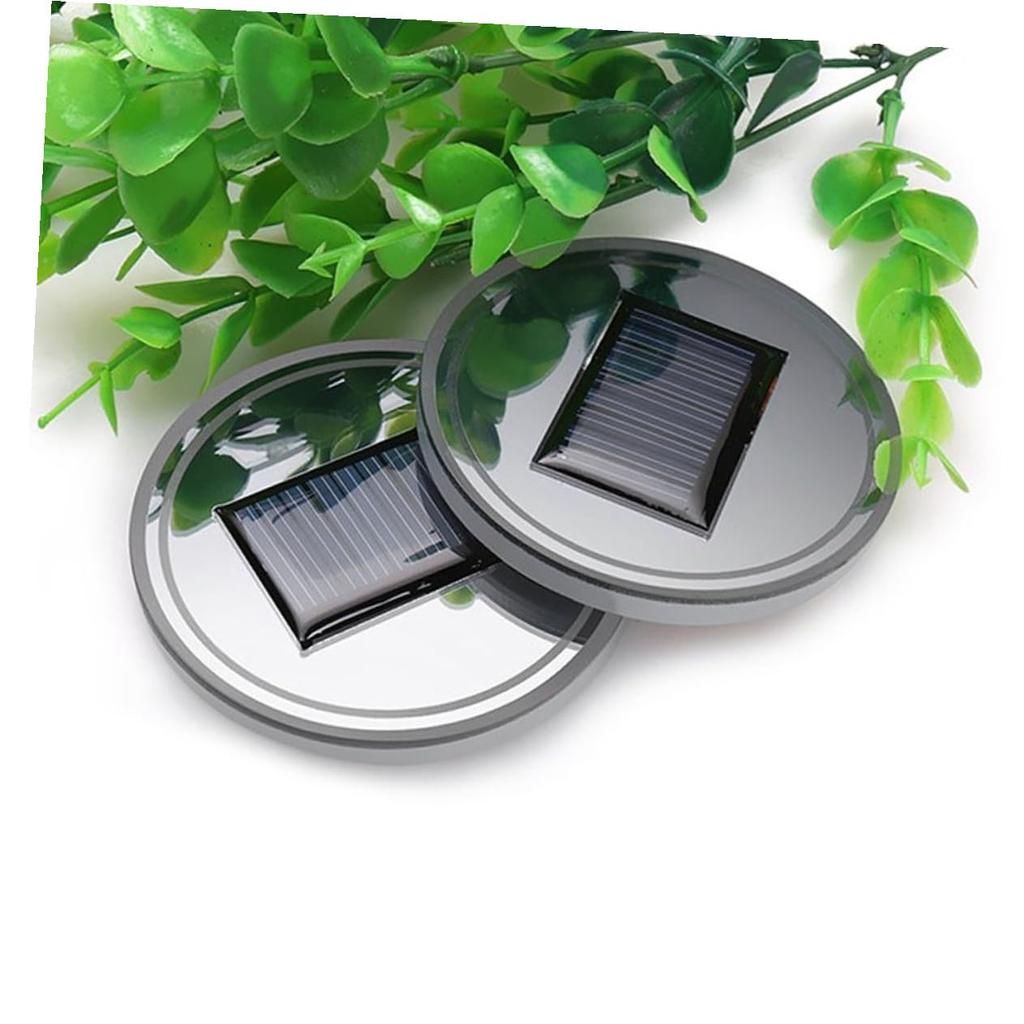 OSALADI LED Car Cup Pad with Vibration Nighttime Car Interior Compatible with Drink Holders Solar-Powered Mat, Blue, Sensor, Illumination, Decoration,