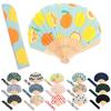 Nishikawa Shouroku Shoten Sommer-Faltfächer mit Fächerbeutel, Soleil, Geschenk für Damen, Modischer Faltfächer, Muttertagsgeschenk (Buntes Katzendesign)