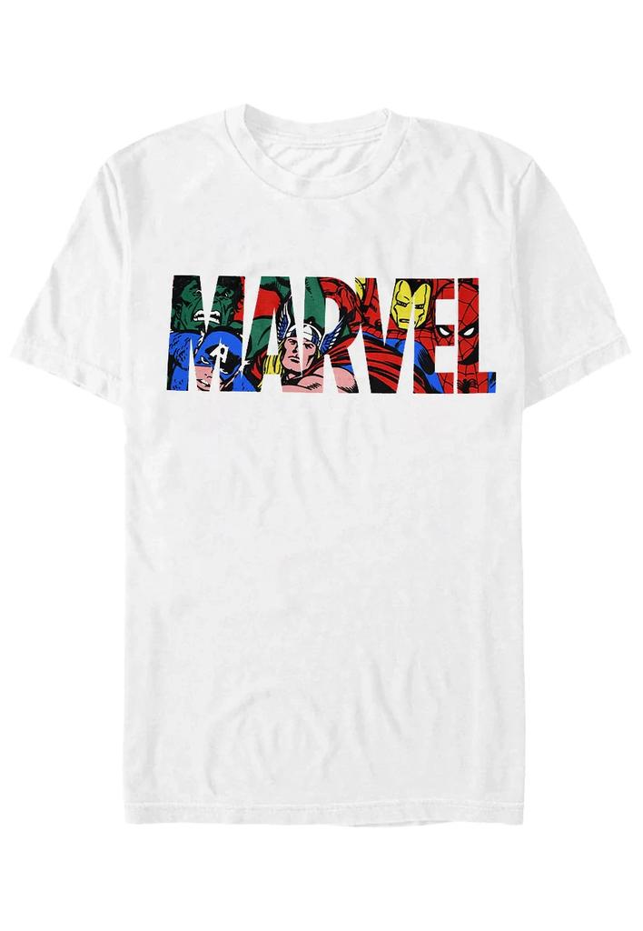 Marvel Comics Logo T-shirt Men and Women Summer Pure Cotton Clothing Fashion Casual Short Sleeve T-shirt Street Wear Fan Gifts