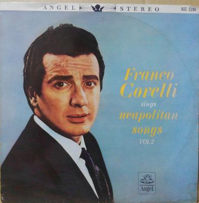 LP Record FRANCO CORELLI Corelli Sings Neapolitan Songs Vol. ASC5288 ANGEL 1962 Japan Obi Classical Used
