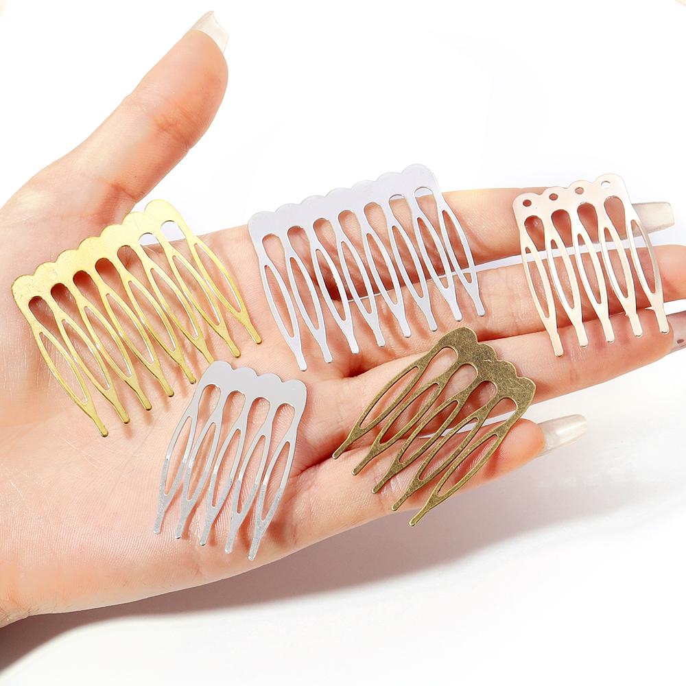 10pcs Simple Hairpins Hair Combs Metal 5 8 10 Teeth Bridal Hair Comb For Women Bridal DIY Wedding Hair Pins Headwear Accessories