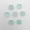 Natural Aqua Calcedony Square Cushion Cabochon Loose Gemstone Lot 24 Pcs 7 MM 40 CT For Jewelry Making