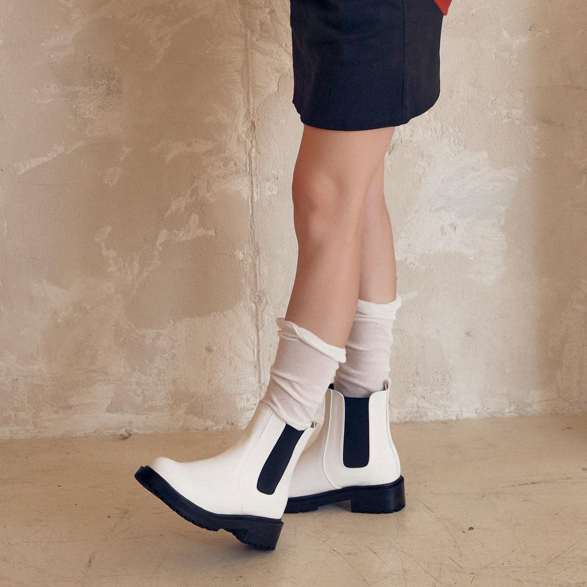 

[CUSTOM ADE] 4.5cm round toe Chelsea boots Lucy (CW0072WH), CW0072WH, 7000030680, Popular Korean Shoes 225