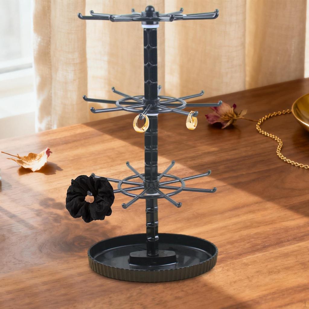 Rotating Jewelry Stand Bracelet Holder Earring Rotatable Hanging Rack Organizer for Store
