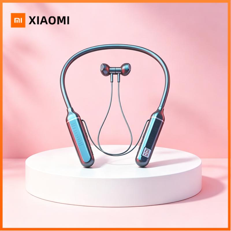 Xiaomi Wireless Earphones Bluetooth 5.3 Neckband Headphones Gaming LED Display HIFI Headset Sports TWS Earbuds With Mic TF Card