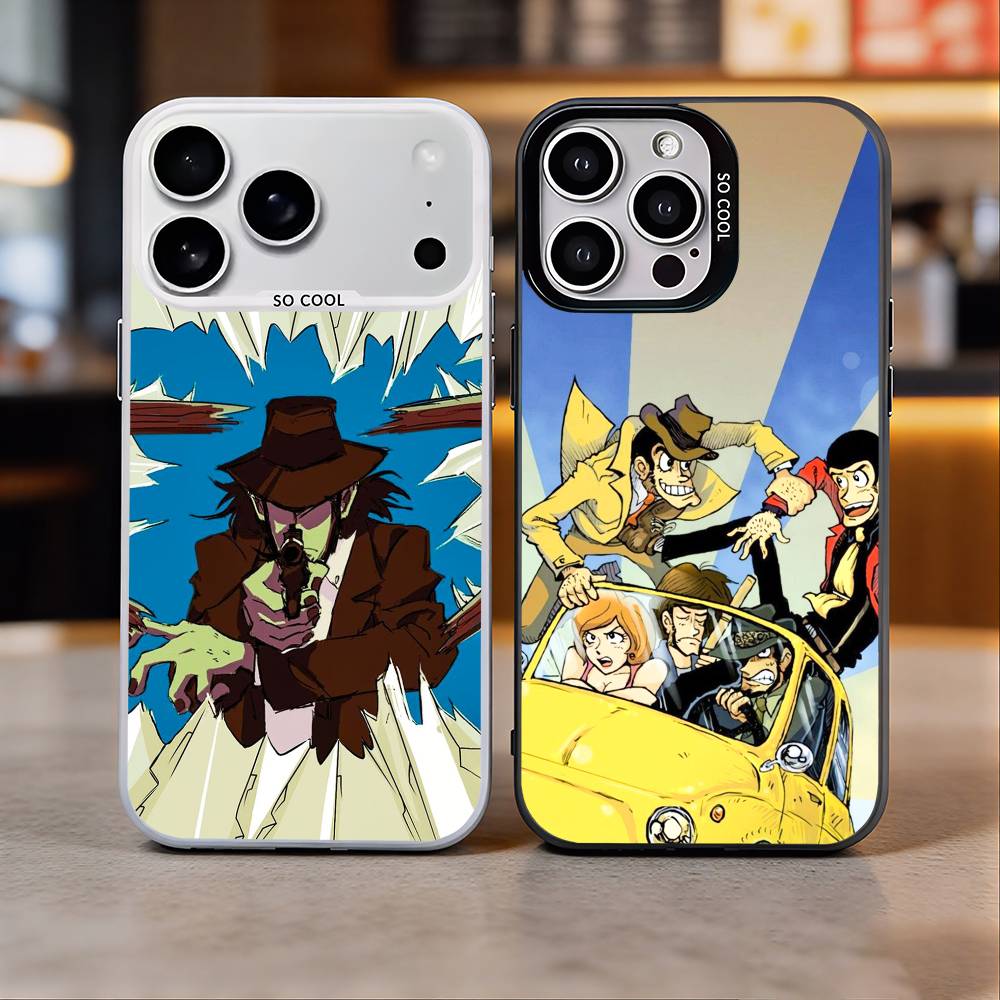 Anime L-Lupin The T-Third Phone Case For iPhone 17,16,15,14,13,12,11 Plus,Pro Max,Colored Silver Phone Case