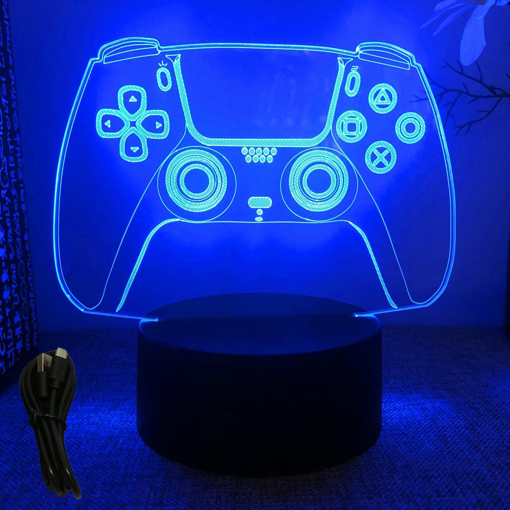 

НЕОНОВА ГЕЙМЕРСЬКА 3D ЛАМПА Світлодіодний нічник Ігровий сетап RGB Дитячі лампи Декор геймерської кімнати Настільна лампа для спальні Персоналізовані подарунки