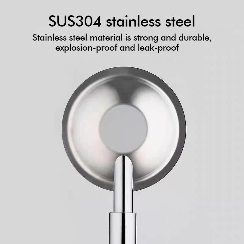 Gunmetal Hand Shower Round Head High Water Pressure Bathroom Portable Handheld Shower 304 Stain Steel Accessories
