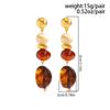 SHIXIN Vintage Resin Acrylic Geometric Pendant Earrings for Women Bohemia Round Water Droplet Drop Earrings Jewelry Accessories