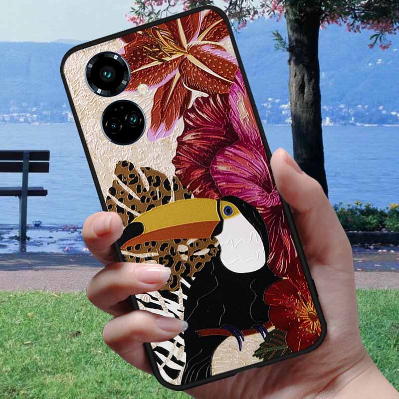 For Tecno Camon 19 Case Camon19 Neo 3D Relief Emboss Phone Cover For Tecno Camon 19 Pro 4G 5G Neo Coque Soft Silicone Cartoon