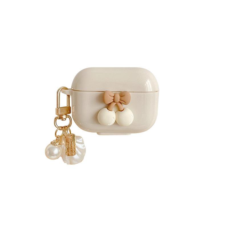 Wind Earphone Cover Protective Case Airpodspro3 Generation Pearl Airpods 1 /2 Fresh Wind Solid Color
