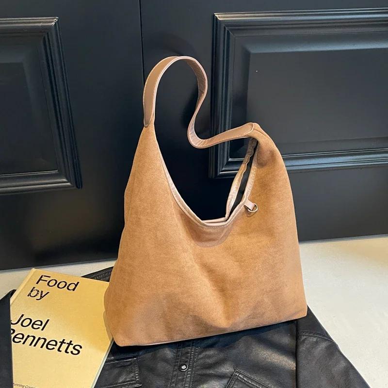 Large Capacity Monochromatic PU Shoulder Bags for Leisure  Simple Sweet Bag  Soft and Versatile  Pendular Crossbody Bag  Fashion